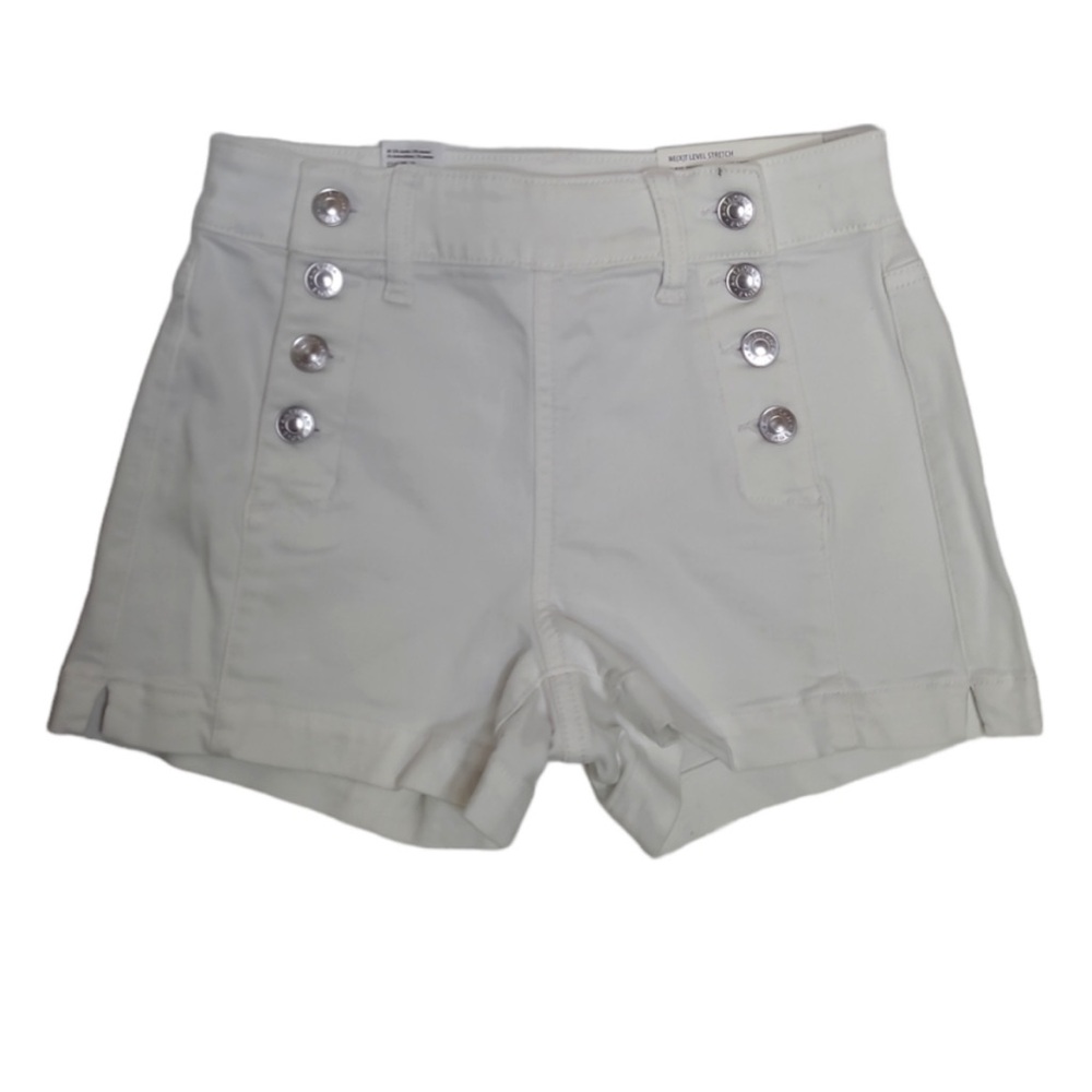 NEW American Eagle white hi rise shortie sailor next level stretch shorts 0